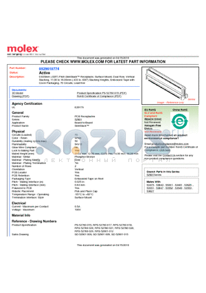 52901-0774 datasheet - 0.635mm (.025