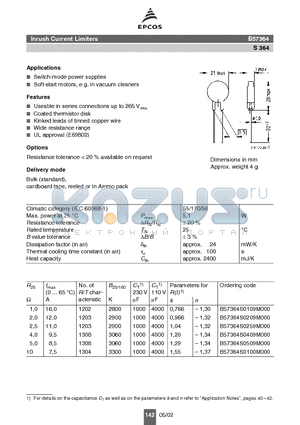 B57364S0209M000 datasheet - Switch-mode power supplies