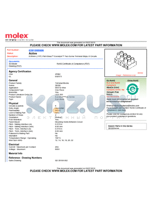 391000806 datasheet - 8.00mm (.315