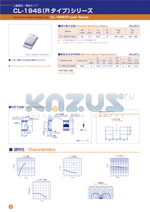 CL-194S-WR datasheet - Mono-Color Upward-Lighting Type