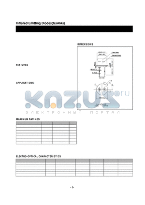 CL-208 datasheet - Infrared Emitting Diodes(GaAlAs)