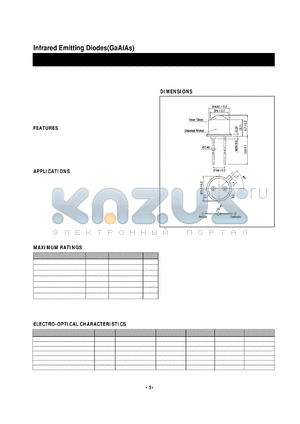 CL-203 datasheet - Infrared Emitting Diodes(GaAlAs)