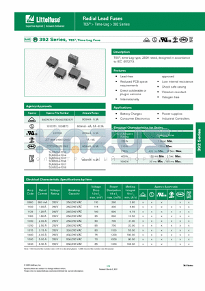 39212000000 datasheet - Radial Lead Fuses