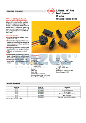 39351-00 datasheet - 35 Series Pluggable Terminal Blocks