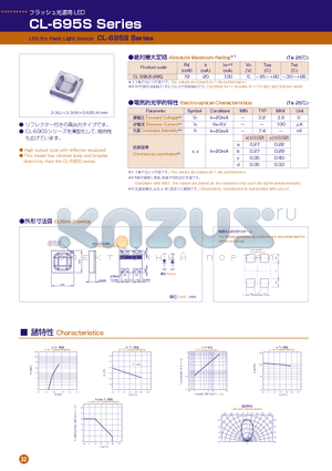 CL-695S-2WQ datasheet - LED For Flash Light Source