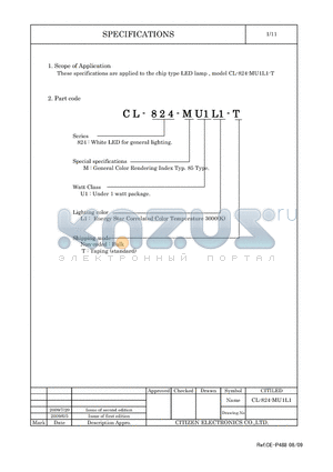CL-824-MU1L1 datasheet - LED lamp