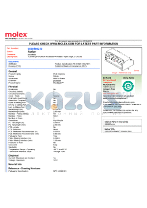 53048-0210 datasheet - 1.25mm (.049