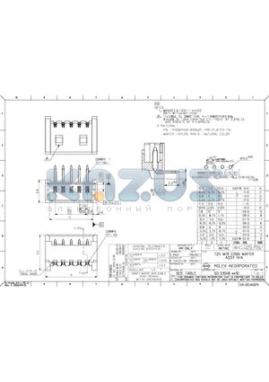 53048-0710 datasheet - 1.25 W/B CONN WAFER ASSY R/A