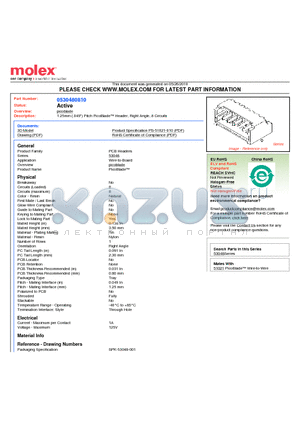 53048-0810 datasheet - 1.25mm (.049