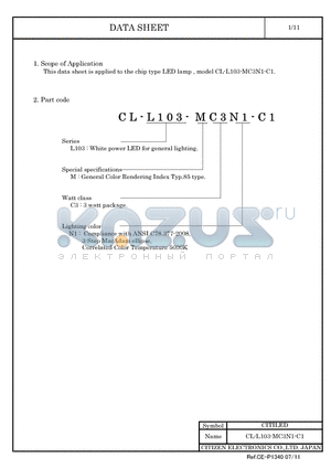 CL-L103-MC3N1-C_11 datasheet - LED lamp