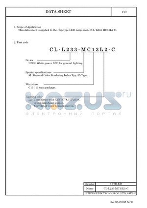 CL-L233-MC13L2-C datasheet - LED lamp