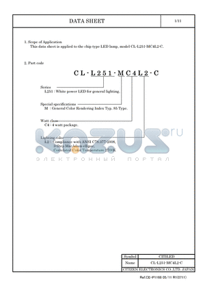 CL-L251-MC4L2-C_11 datasheet - LED lamp