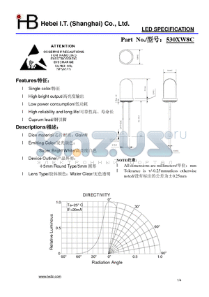 530XW8C datasheet - LED