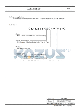 CL-L251-MC4WW1-C_11 datasheet - LED lamp