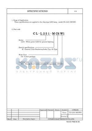 CL-L251-MC6W1 datasheet - LED lamp