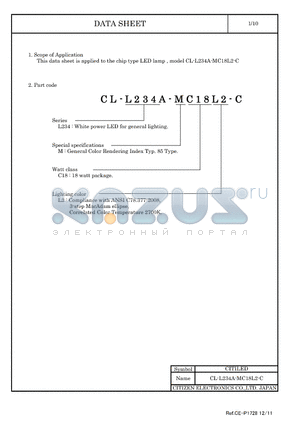 CL-L234A-MC18L2-C datasheet - LED lamp