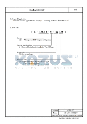 CL-L251-MC6L2-C datasheet - LED lamp