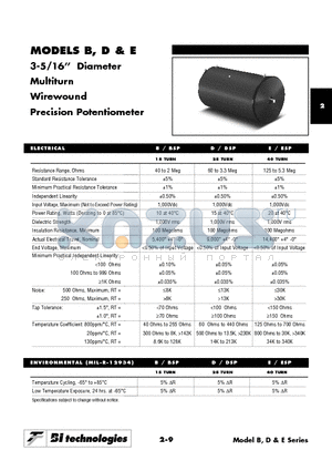 BR10KT1L.5XX datasheet - 3-5/16 Diameter Multiturn Wirewound Precision Potentiometer