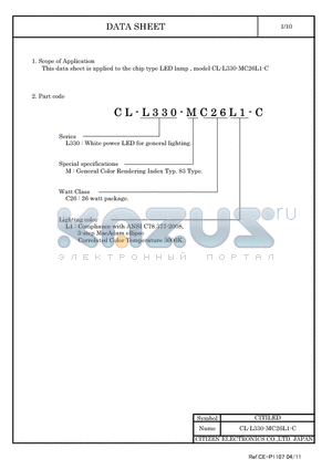 CL-L330-MC26L1-C datasheet - LED lamp