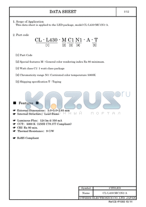 CL-L430-MC1N1-A-T datasheet - LED package