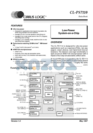 CL-PS7110 datasheet - Low-Power System-on-a-Chip