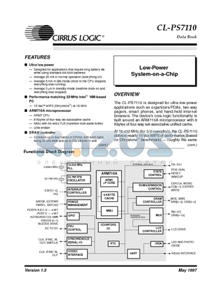 CL-PS7110-VI-A datasheet - Low-Power System-on-a-Chip