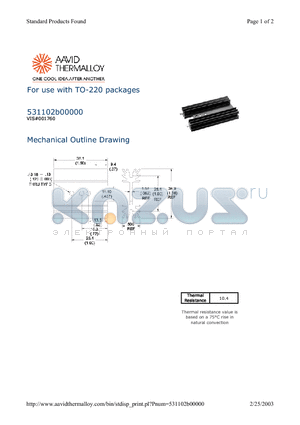 531102B00000 datasheet - For use with TO-220 packages