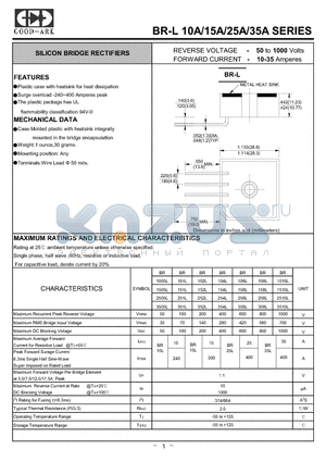 BR151L datasheet - SILICON BRIDGE RECTIFIERS