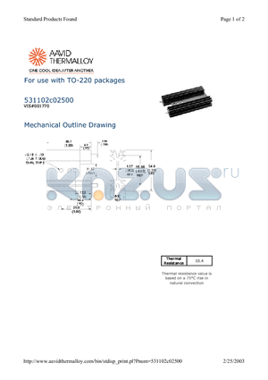 531102C02500 datasheet - For use with TO-220 packages