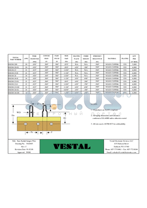 BR200-22-EL datasheet - Bare Radial Jumper Wire