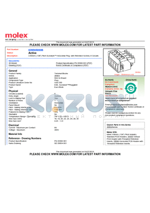 395040006 datasheet - 3.50mm (.138