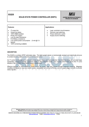 53225 datasheet - SOLID-STATE POWER CONTROLLER (SSPC)