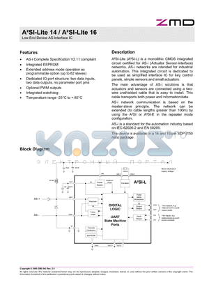 A2SI-L14-ST datasheet - Low End Device AS-Interface IC