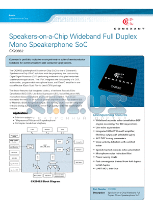 CX20662 datasheet - Line echo suppression