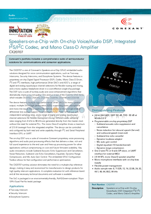 CX20707 datasheet - Flexible power management