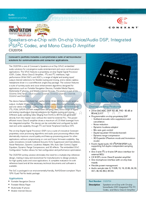 CX20704 datasheet - Flexible power management