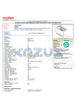 53307-3671 datasheet - 0.80mm (.031