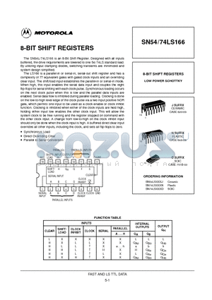 74LS166 datasheet - 8-BIT SHIFT REGISTERS