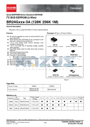 BR24G256NUX-3A datasheet - Serial EEPROM Series Standard EEPROM I2C BUS EEPROM (2-Wire)