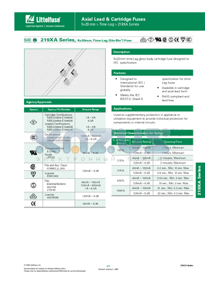 021901.6.MXAP datasheet - Axial Lead & Cartridge Fuses