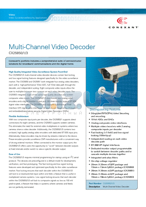 CX25850 datasheet - Multi-Channel Video Decoder