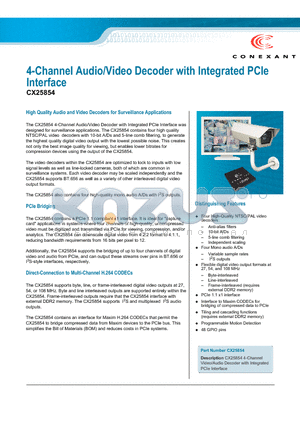 CX25854 datasheet - CX25854 4-Channel