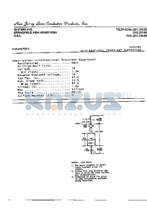 1N5638A datasheet - UNIDIRECTIONAL TRANSIENT SUPPRESSOR