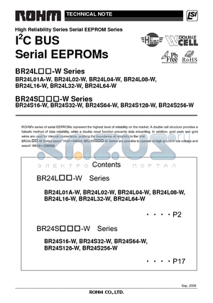 BR24L16-W datasheet - I2C BUS Serial EEPROMs