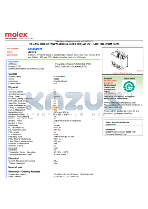 53364-2071 datasheet - 0.80mm (.031