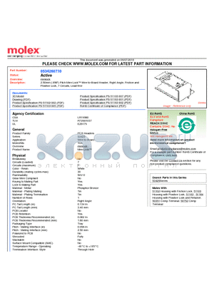 53426-0710 datasheet - 2.50mm (.098