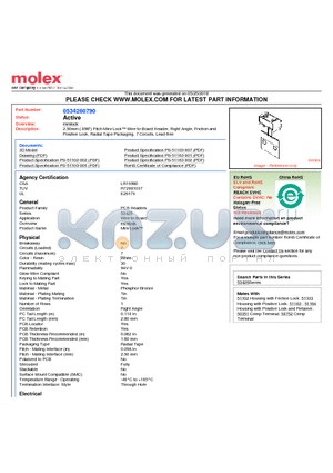 53426-0790 datasheet - 2.50mm (.098