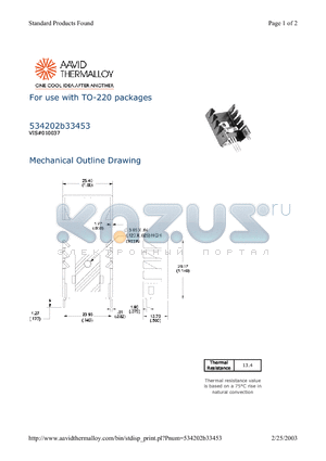 534202B33453 datasheet - For use with TO-220 packages