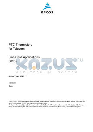 B59080G1120B262 datasheet - Line Card Applications, SMDs