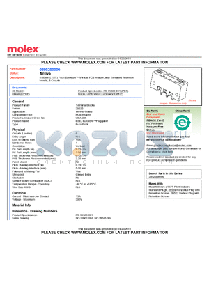 395250006 datasheet - 5.00mm (.197